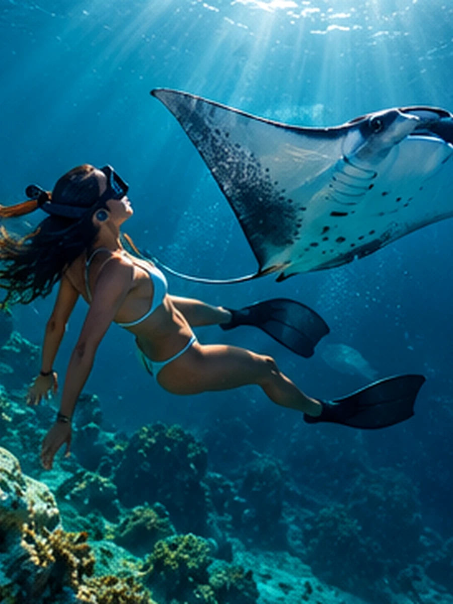 MANTA — Collar Mantarraya Turquesa
